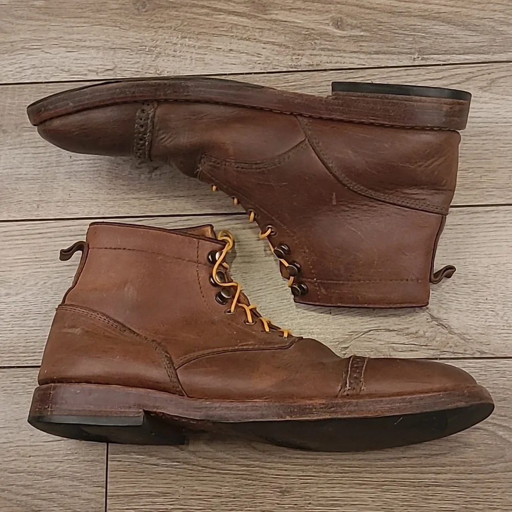 CHEVALIER Rapid Blake Stitched Brown Beige Leather Sz 45 / 11 US‎ Mens Boots
